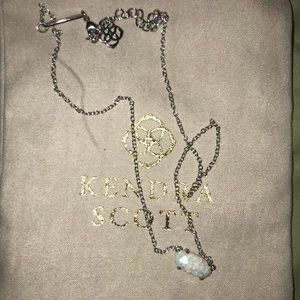 Kendra Scott silver Ever chain with opal stone